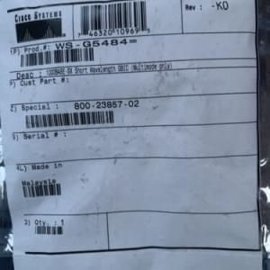 NEW Genuine Cisco WS-G5484 1000BASE-SX GBIC Transceiver