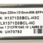 HP / H3C / Finisar 10GbE LRM SFP+ Transceiver SFP-XG-LX220-MM1310 JD093A 0231A0A
