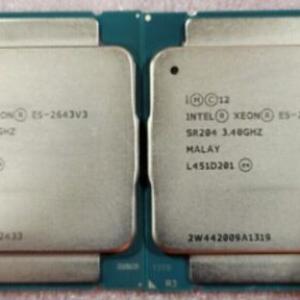 Matching Pair Intel Xeon E5-2643 V3 SR204 6-Core 3.4GHz 20MB LGA2011 Processor