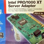 New Intel PRO/1000 XT Server Adapter PCI-X 10/100/1000Mbps, PWLA8490XT