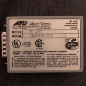 CentreCOM AT-210T AUI RJ-45 Transceiver Cisco 2509 2511 2500 210T 5-YR Warranty!