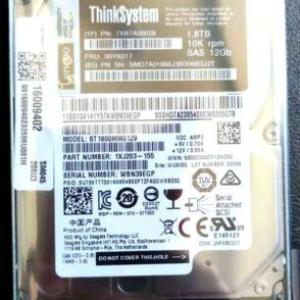 Lenovo 00YK017 7XB7A0002 1.8T 10K SAS 12Gb 2.5 HDD in tray for SR series servers