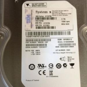 New IBM 81Y9759 3TB 7.2K 6G SAS 3.5" HDD 81Y9758  81Y3831