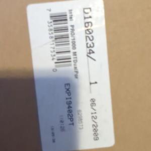 EXPI9402PT INTEL PRO/1000 PT Dual Port PCI E Server Network Adapter (EXPI9402PT)