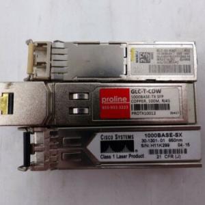 3* TRANSCEIVER MODULES: 1X PROLINE GLC-T-CDW, 1X CISCO GLC-SX-MMD, 1000BASE-SX